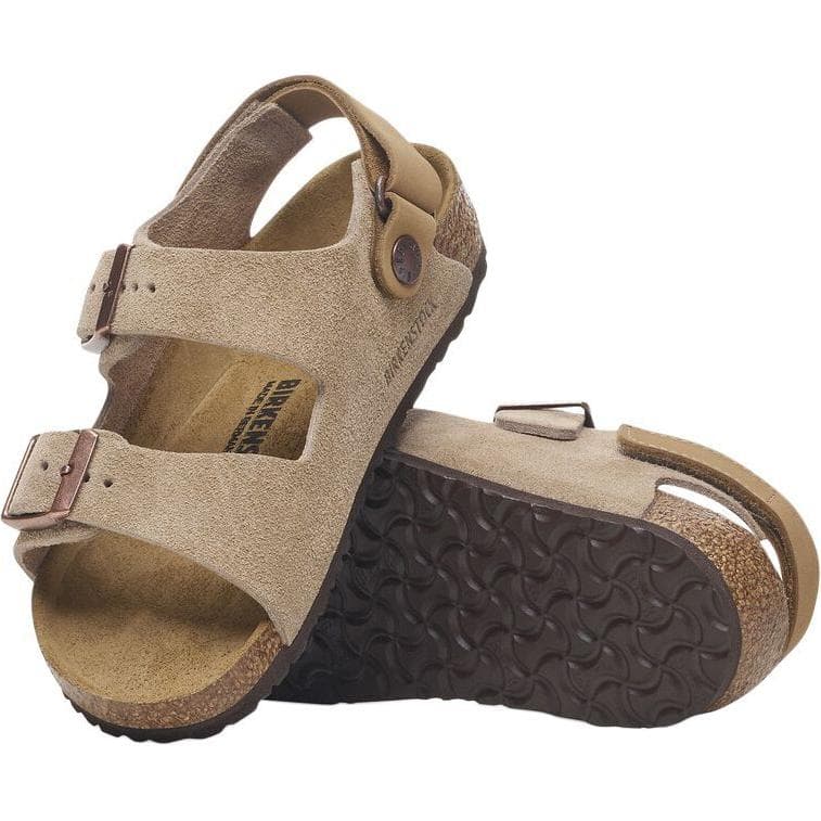 Сандалии Сандалии Birkenstock с противоскользящим и износостойким низким верхом тауповые детские - изображение 6