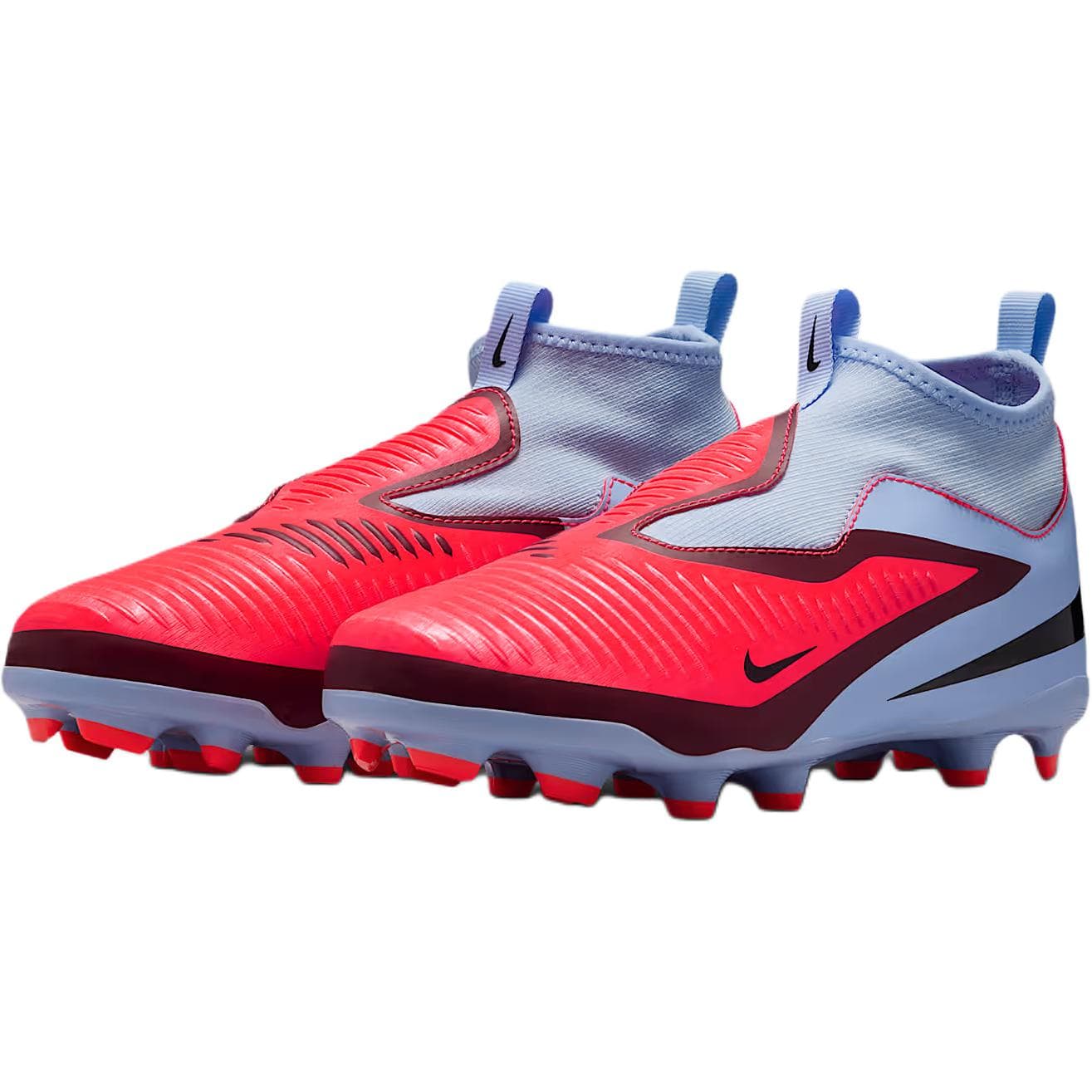 Бутсы Детские футбольные бутсы Nike Phantom 6 High Топ красные и синие для детей - изображение 3