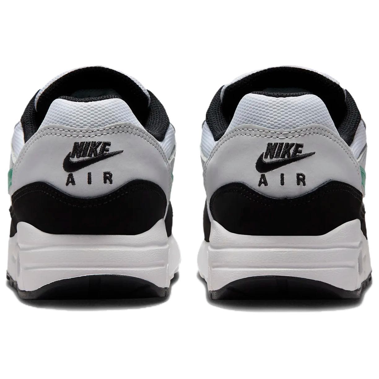 Кроссовки Nike Air MAX 1 Кожа Низкий Верх Детская Беговая Обувь Белый Черный Зеленый Детская - изображение 4