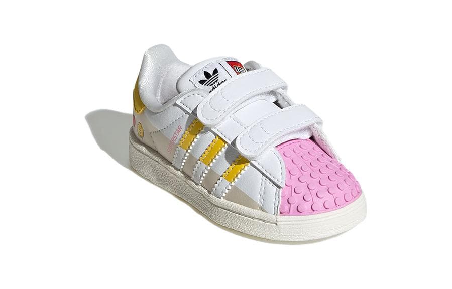 Кроссовки LEGO X adidas originals SUPERSTAR CF Устойчивые к истиранию Низкие Кроссовки для скейтбординга Белые - изображение 2