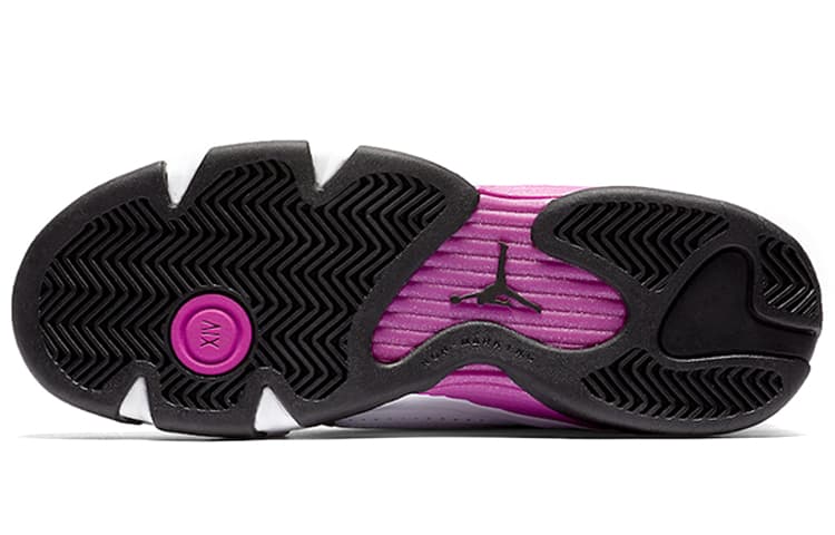 Кроссовки для баскетбола Jordan Air Jordan 14 Retro Fuchsia Flash Black Toe GS 2018 - изображение 8