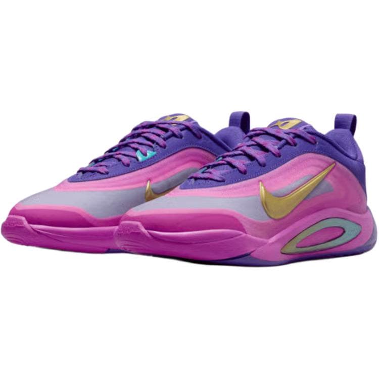 Кроссовки для баскетбола Nike A'One Low Топ Детская Баскетбольная Обувь Огонь Фиолетовый Детская - изображение 3