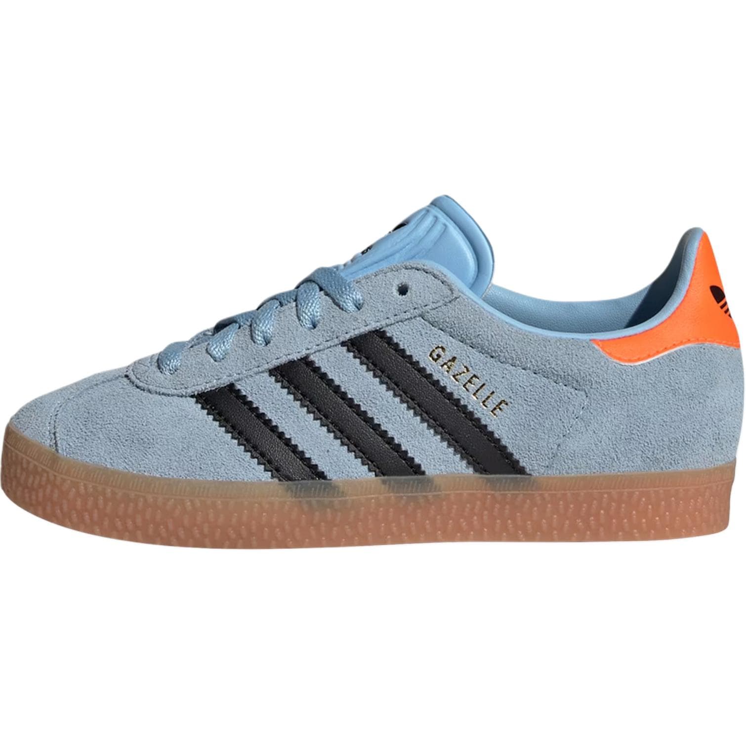 Кроссовки Adidas Originals Gazelle Замша Устойчивая к истиранию Низкий верх Детская обувь для скейтбординга Синяя Детская - изображение 1