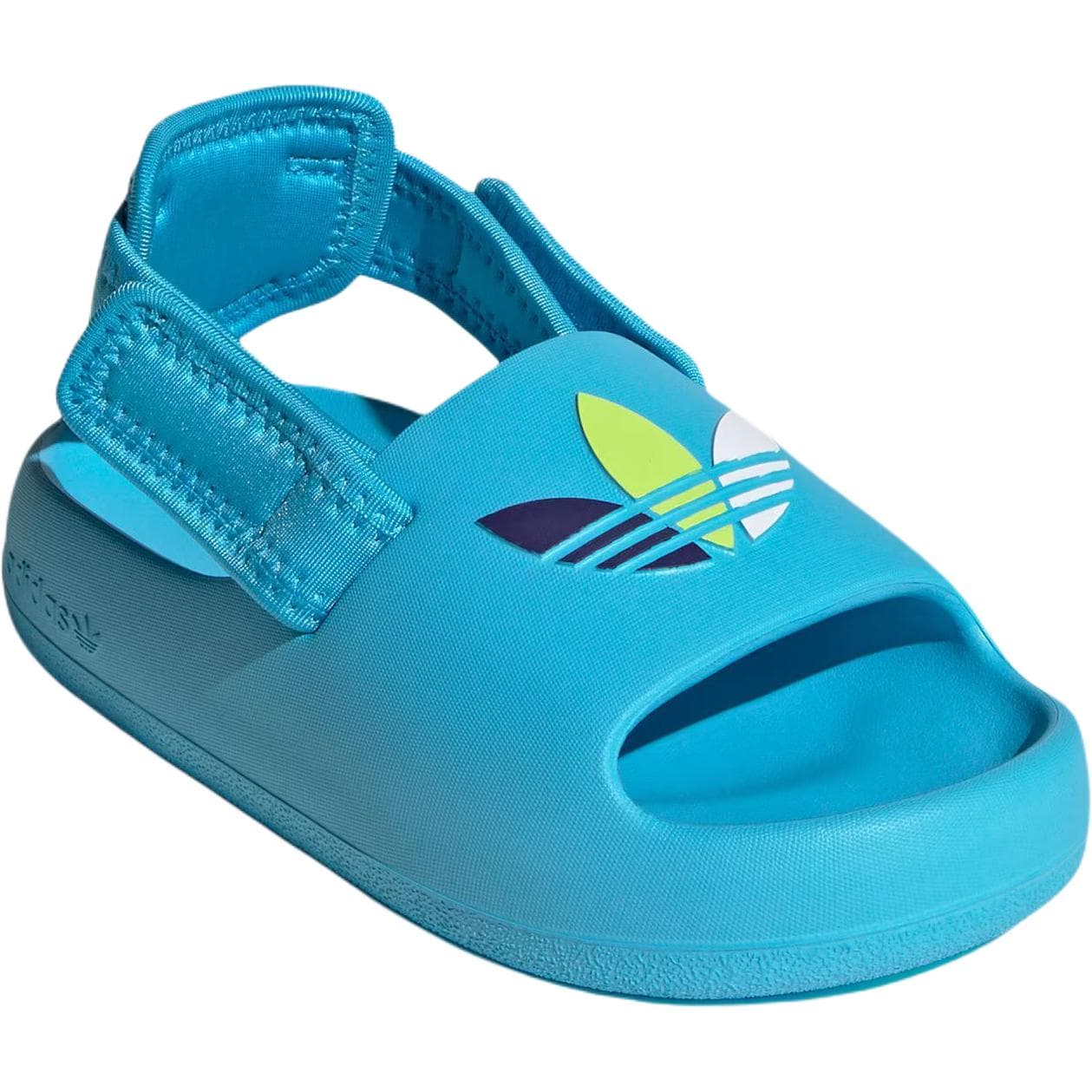 Сандалии Adidas Originals ADIFOM ADILETTE Детские сандалии Низкий верх Небесно-синий/Белый/Ярко-желтый Kids - изображение 3