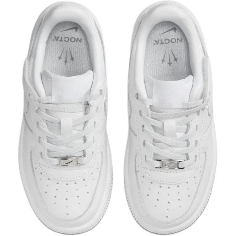 Кроссовки Nocta X Nike Air Force 1 противоскользящие устойчивые к истиранию низкие детские для скейтбординга белые детские - изображение 4
