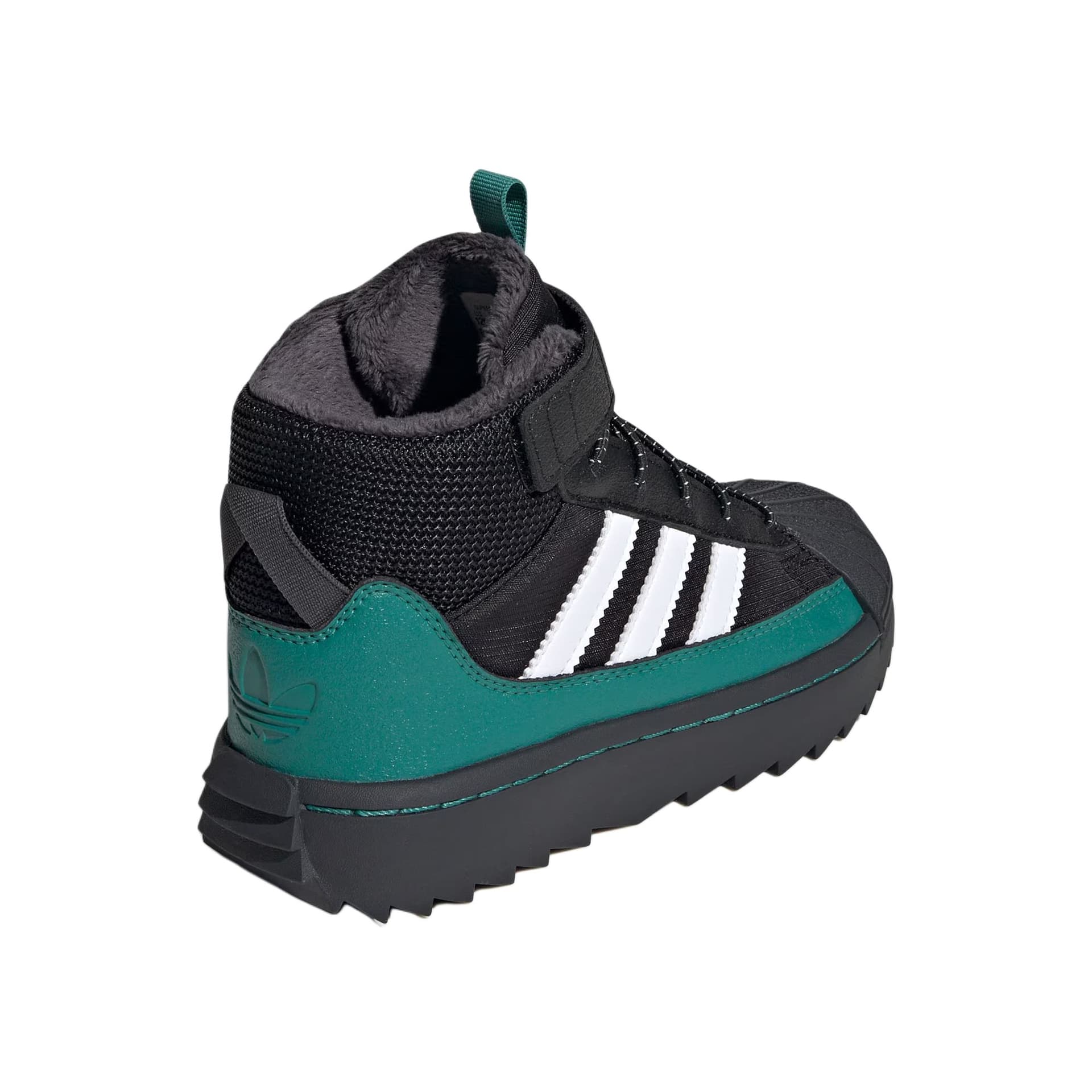 Adidas Originals Superstar Устойчивая к истиранию высокая детская обувь для активного отдыха Черная Детская - изображение 4