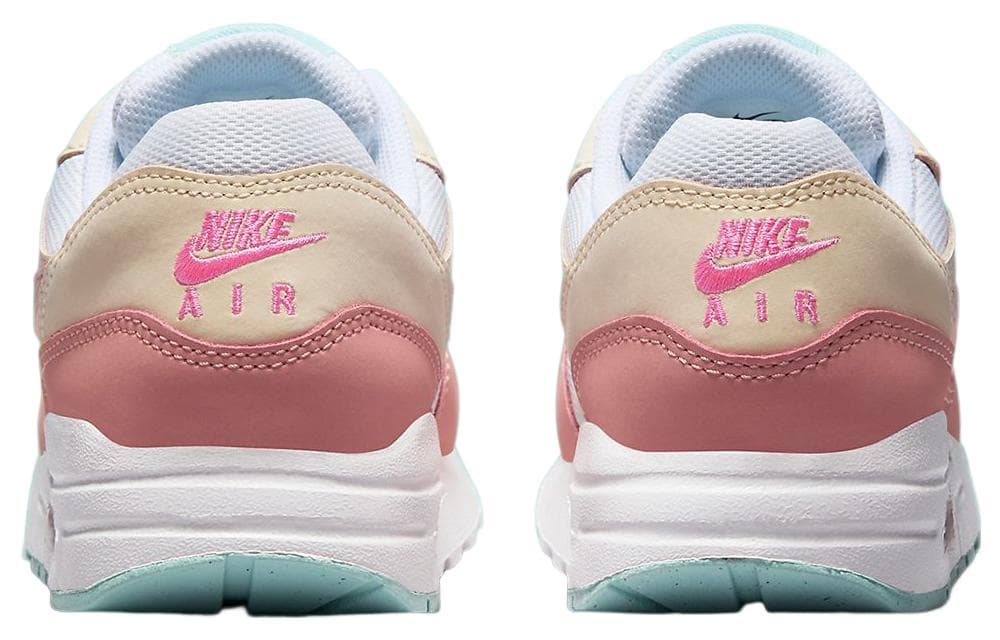 Кроссовки Nike Air MAX 1 Кожа Противоскользящая Устойчивая к износу Дышащая Низкая Повседневная Обувь Бежевый Белый Розовый - изображение 5