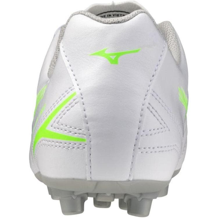 Бутсы Mizuno Низкие футбольные бутсы для детей белые неоновый зеленый детские - изображение 4