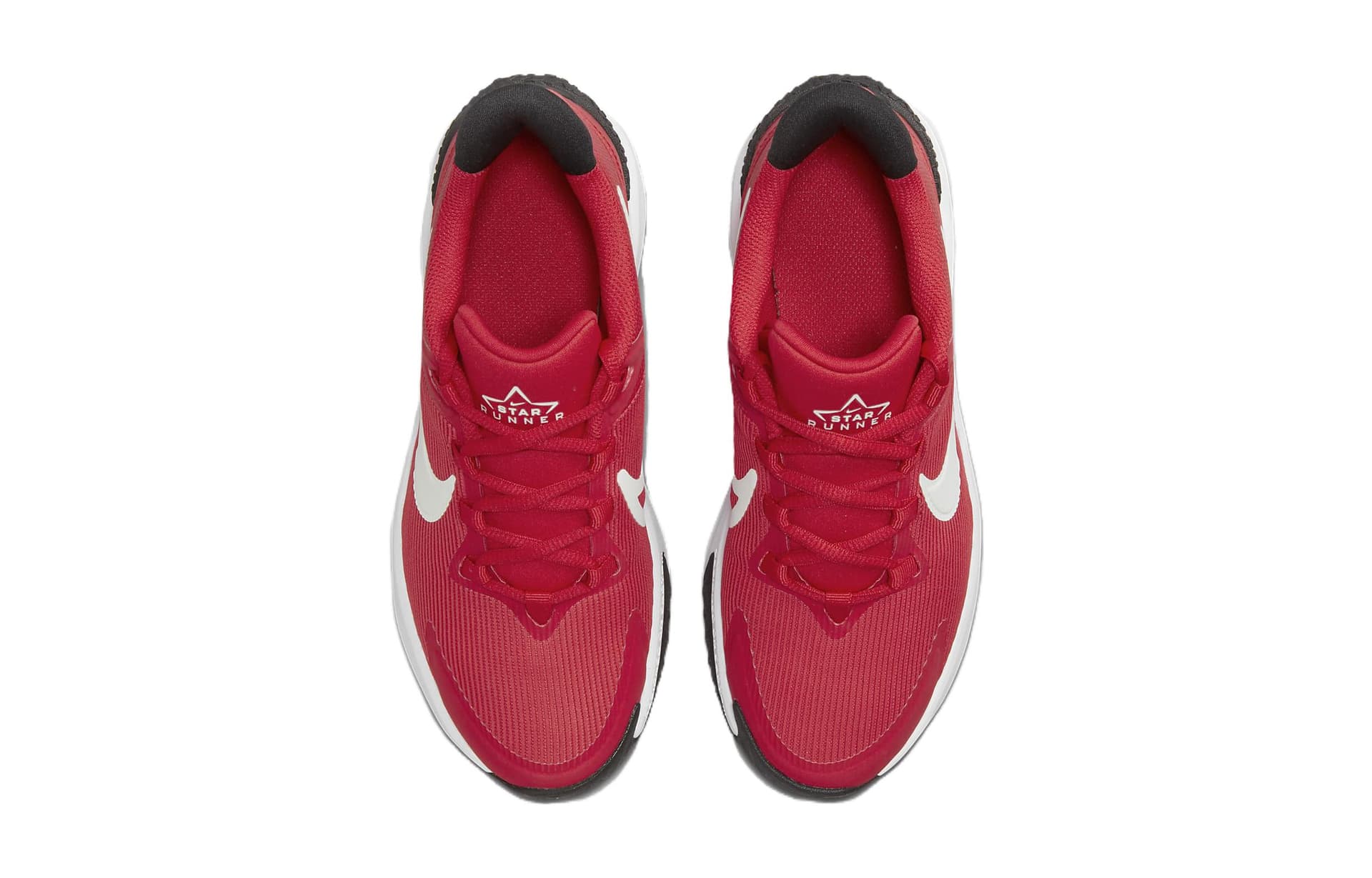 Кроссовки Nike Star Runner 4 Устойчивые к истиранию Дышащие Низкие Беговые кроссовки Красно-белые Унисекс - изображение 4
