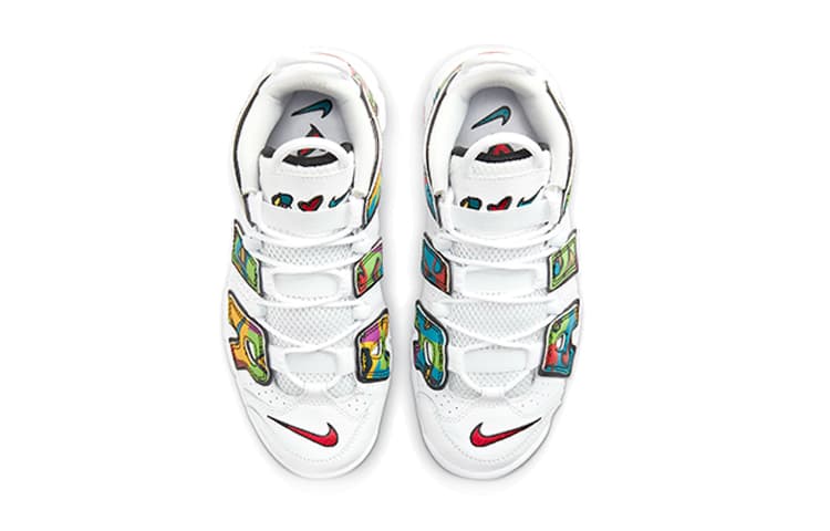 Кроссовки для баскетбола Nike Air More Uptempo Peace Love Swoosh GS - изображение 6