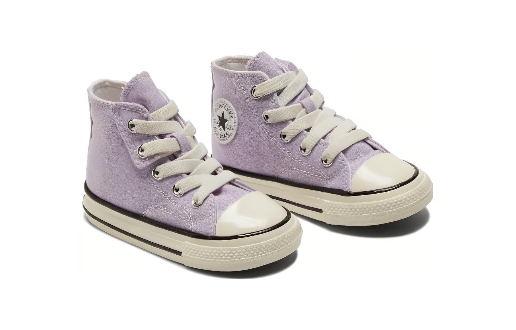 Кроссовки Converse Chuck 70 Chuck 70 1V Устойчивые к истиранию высокие кеды для малышей Фиолетовый Белый - изображение 3