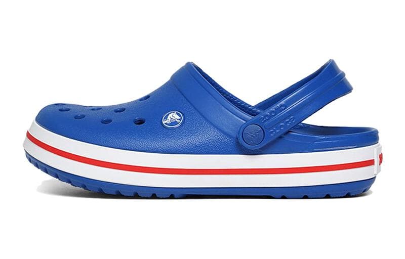 Сандалии Crocs Crocband Clog K Противоскользящие Амортизирующие Устойчивые к истиранию Детские Сандалии Синий Белый Красный - изображение 1