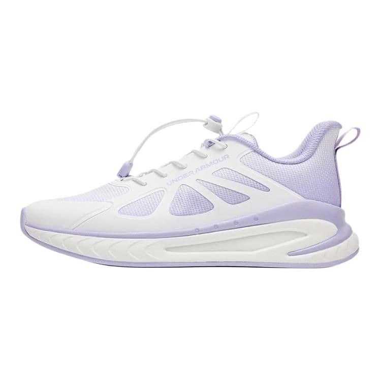 Кроссовки Under Armour Running Collection Сетчатая ткань Низкий топ Детские беговые кроссовки Белый Фиолетовый Детский - изображение 1