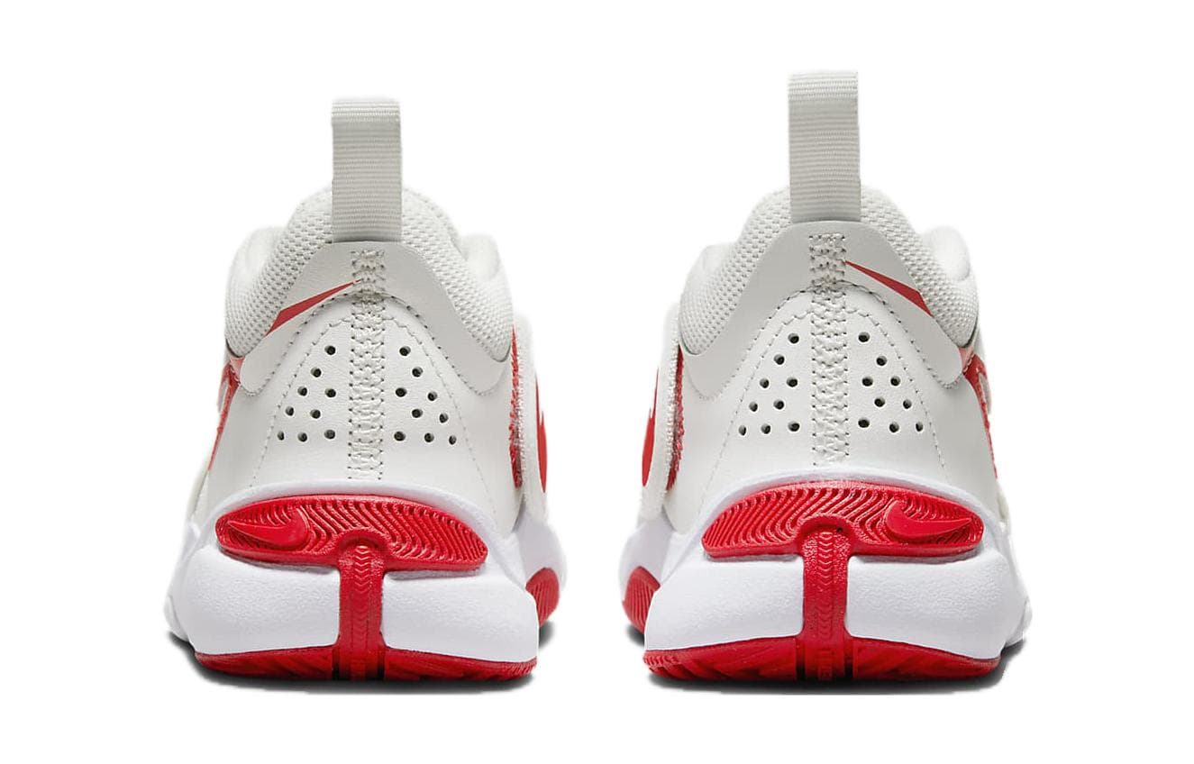 Кроссовки для баскетбола Nike Team Hustle D 11 Противоскользящие Амортизирующие Устойчивые к износу Низкие Баскетбольные Кроссовки Белый Красный - изображение 5