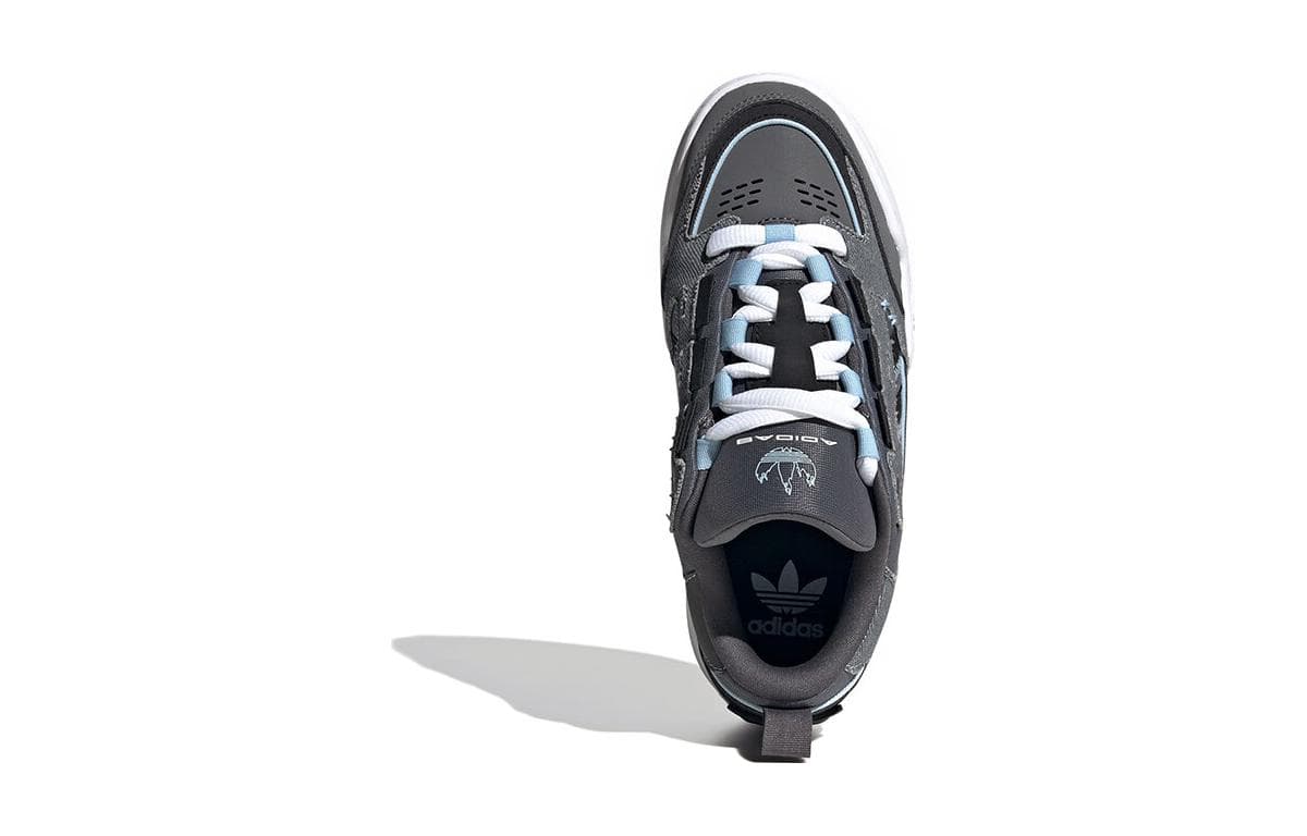 Кроссовки Adidas Originals Adi2000 J Удобные Устойчивые к истиранию Низкие Кроссовки для скейтбординга Серый Черный - изображение 5