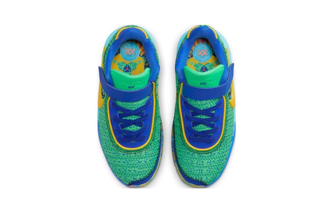 Кроссовки для баскетбола Nike LeBron 20 Удобные Износостойкие Низкие Детские Баскетбольные Кроссовки Зеленые - изображение 3