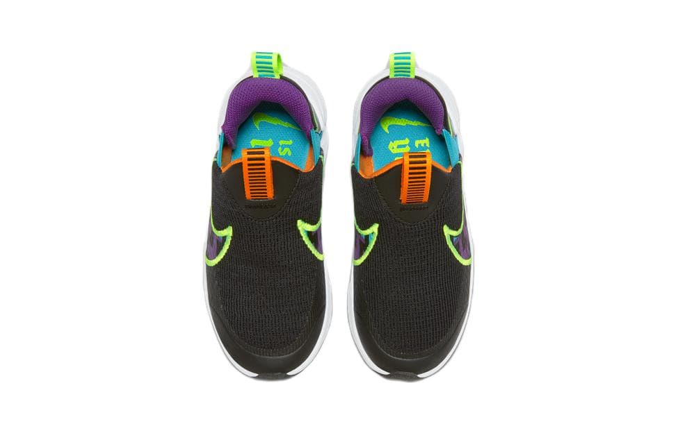 Кроссовки Nike Flex Plus 2 Устойчивый к истиранию Дышащий Низкий Верх Детская Беговая Обувь Черный Желтый - изображение 4