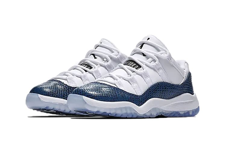 Кроссовки для баскетбола Jordan Air Jordan 11 Low Navy Snakeskin BP - изображение 4