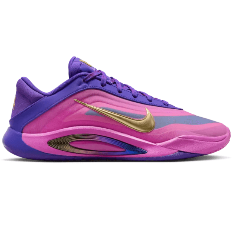 Кроссовки для баскетбола Nike A'One Low Топ Детская Баскетбольная Обувь Огонь Фиолетовый Детская - изображение 2