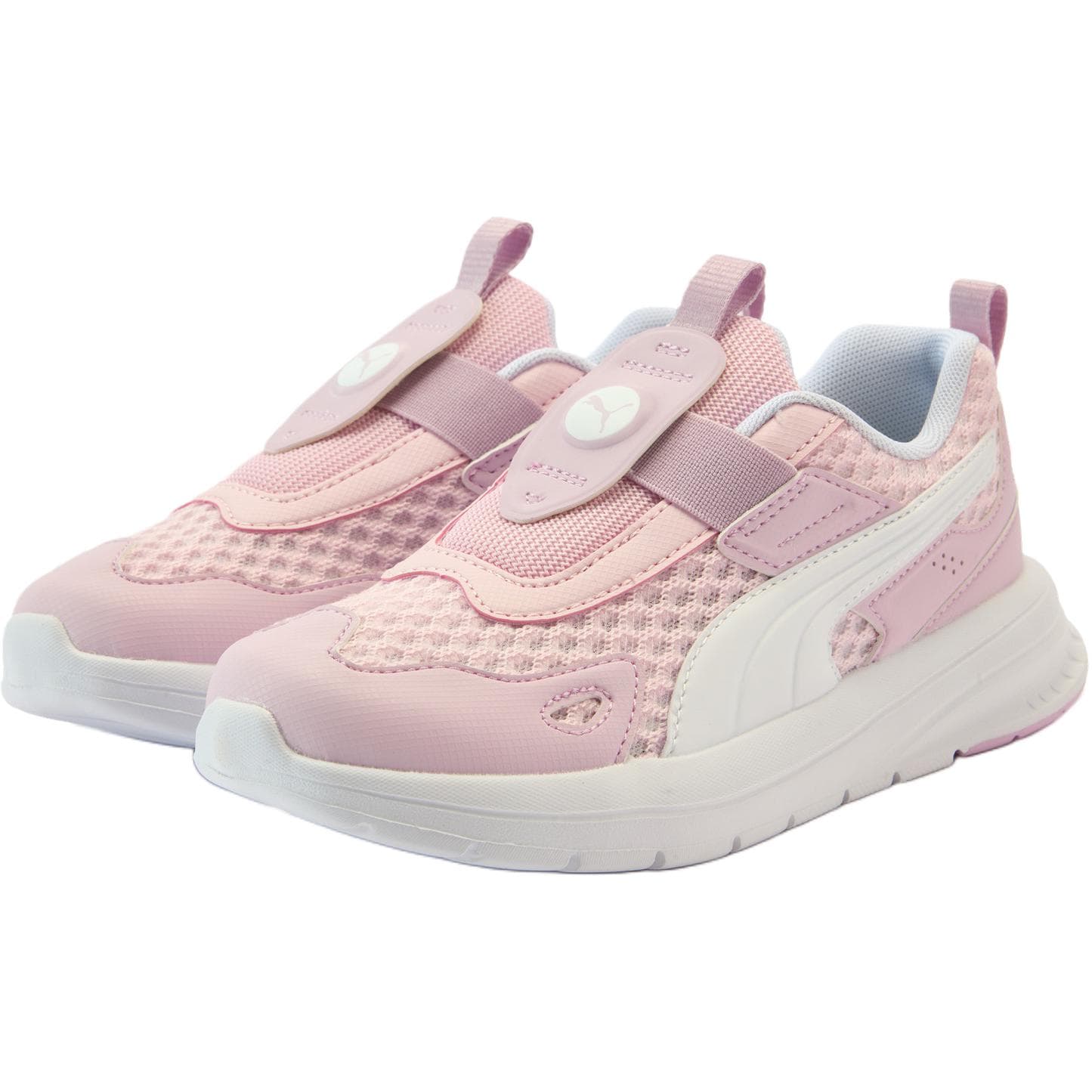 Кроссовки PUMA EVOLVE Run Устойчивые к истиранию Низкие Беговые кроссовки Светло-розовый Белый Светло-фиолетовый Детские - изображение 2