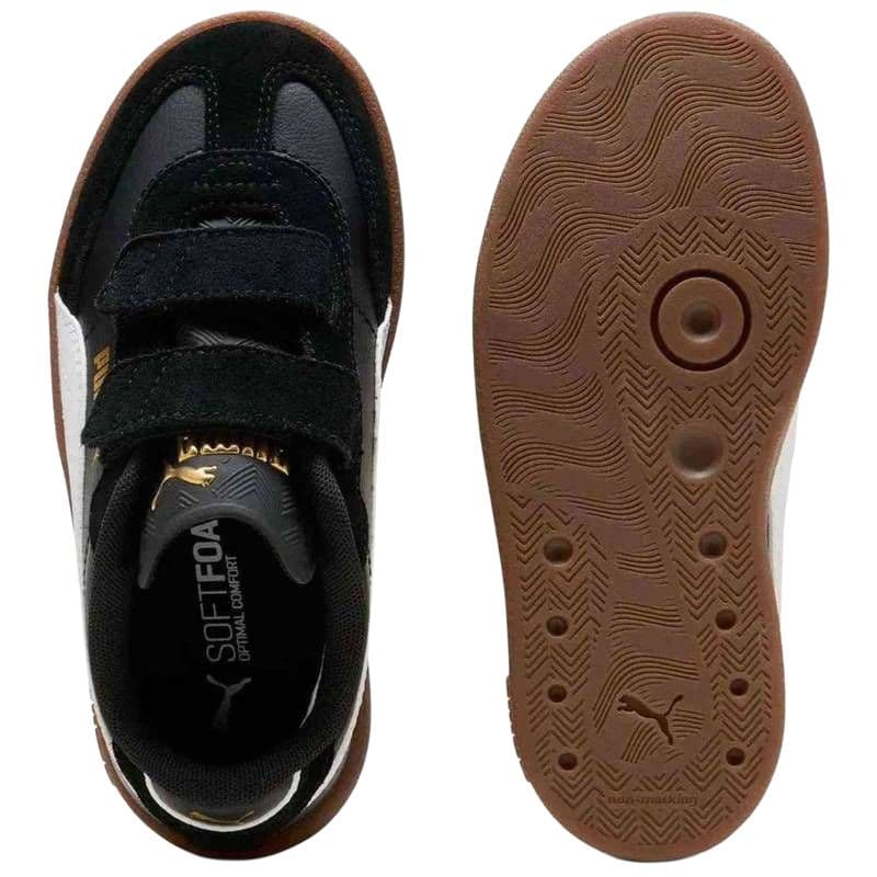 Кроссовки PUMA Club II Era Кожа Замша Низкие Кеды для Детей Скейтбординг Обувь Черный Белый Детский - изображение 4