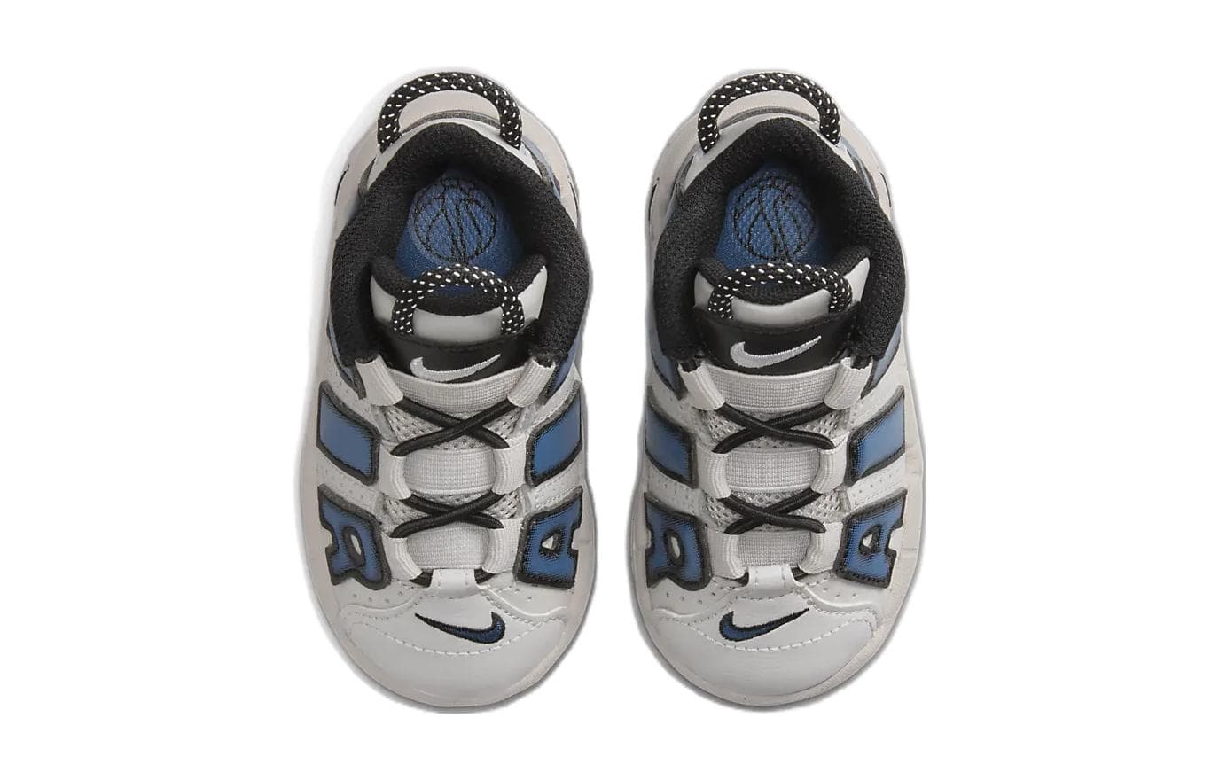 Кроссовки Nike Air More Uptempo Амортизация Износостойкие Высокие Кроссовки для Малышей Белый Синий Младенец и Малыш - изображение 4