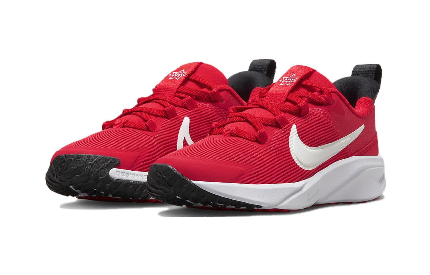 Кроссовки Nike Star Runner 4 PS (PS) Устойчивые к истиранию Низкие Кроссовки для Бега Детские Красные Белые - изображение 3