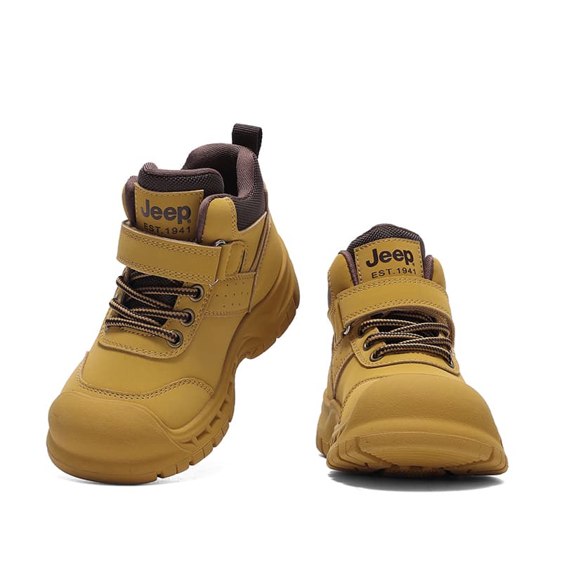 Кроссовки Jeep Artificial Suede Soft and Comfortable с флисовой подкладкой на молнии детские повседневные туфли светло-коричневый - изображение 5