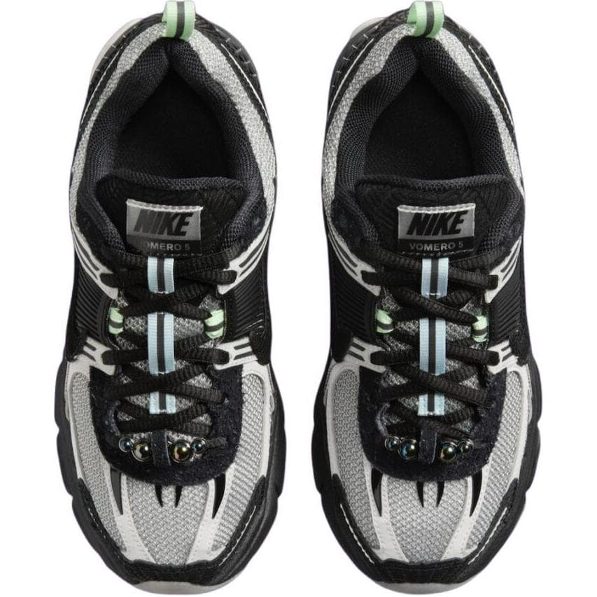Кроссовки Nike Vomero 5 Low Топ Беговые кроссовки Черный Белый Зеленый Детский - изображение 4