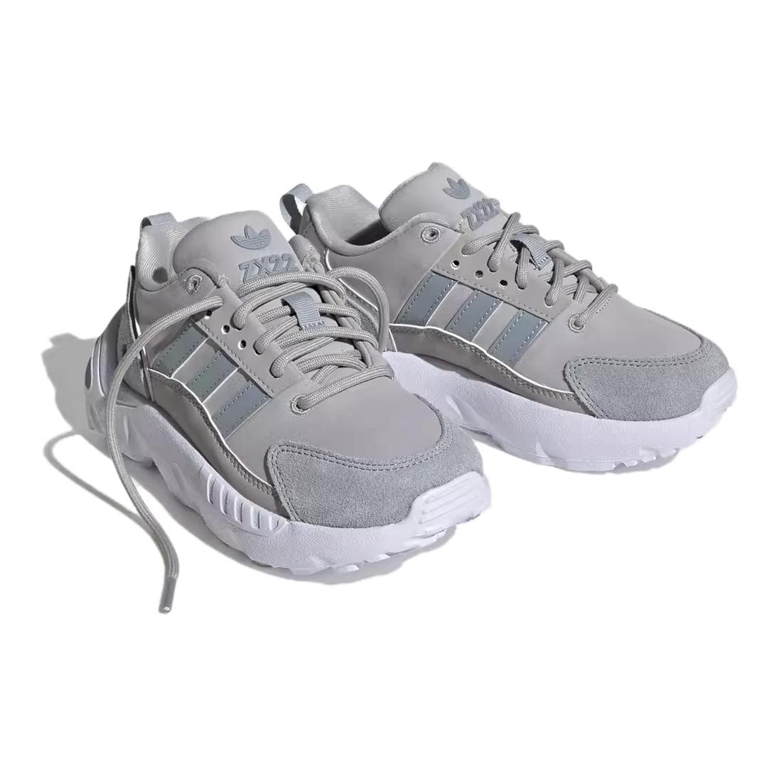 Кроссовки Adidas Originals ZX 22 Мягкие и Комфортные Противоскользящие Устойчивые к Износу Детские Повседневные Кроссовки Серые - изображение 3