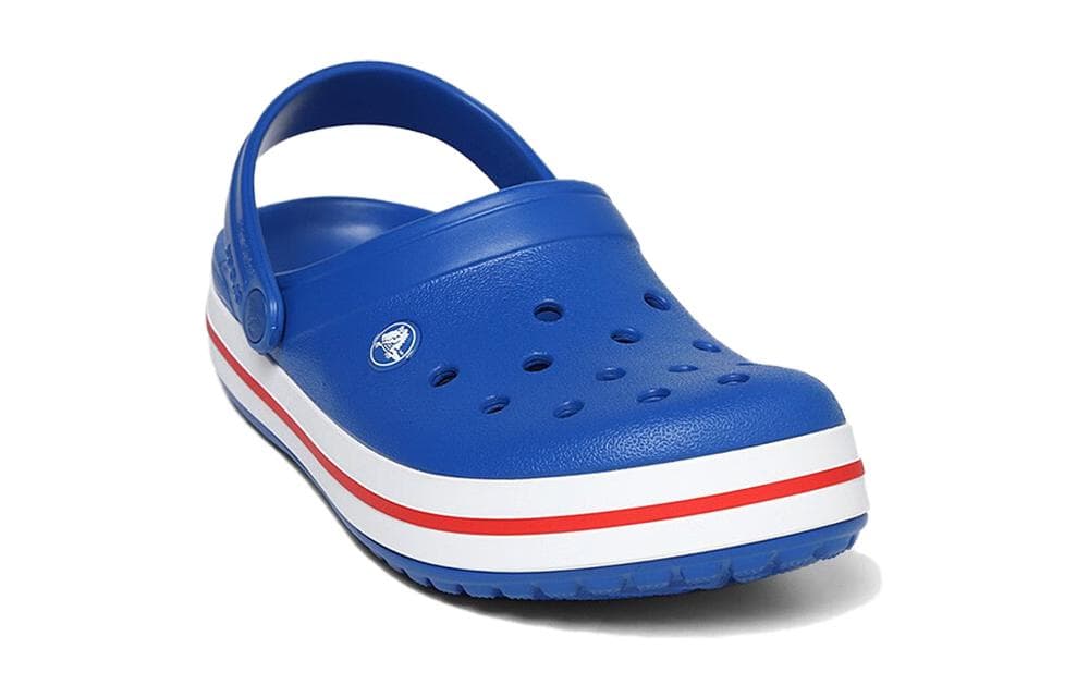 Сандалии Crocs Crocband Clog K Противоскользящие Амортизирующие Устойчивые к истиранию Детские Сандалии Синий Белый Красный - изображение 2