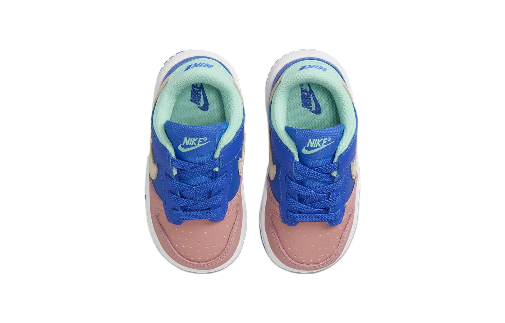 Кроссовки Nike Dunk Удобная Дышащая Низкая Обувь для Малышей Синий Розовый Для Младенцев и Малышей - изображение 4