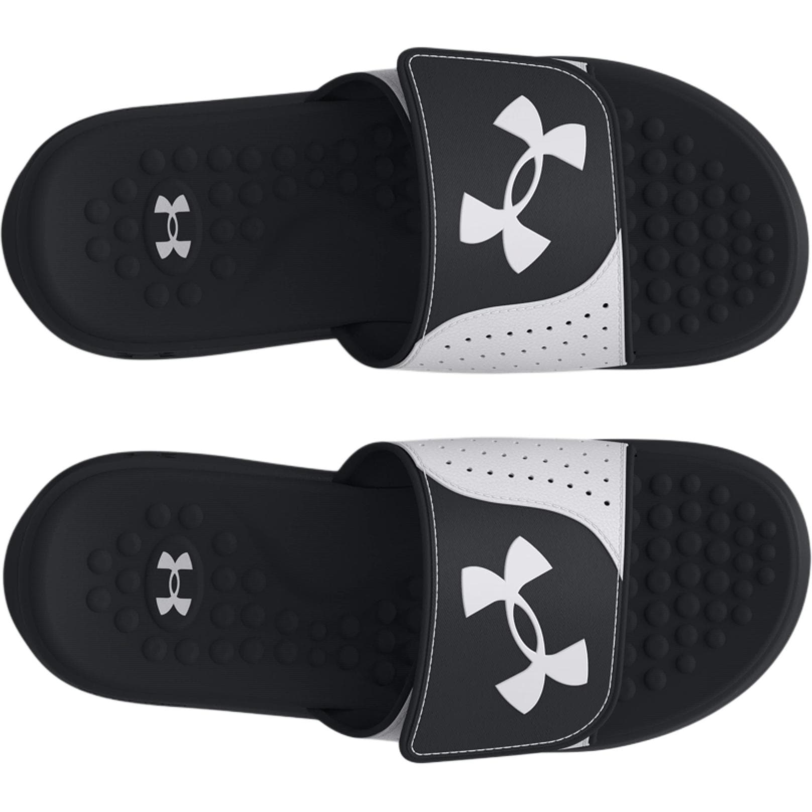Under Armour Ignite Pro Low Детские домашние тапочки Черно-белые для малышей - изображение 4