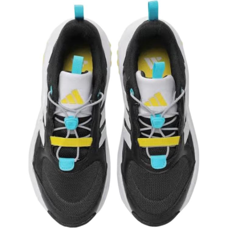 Кроссовки Adidas Maxxwavy Устойчивый к истиранию Низкий верх Детская беговая обувь Черный Детский - изображение 3