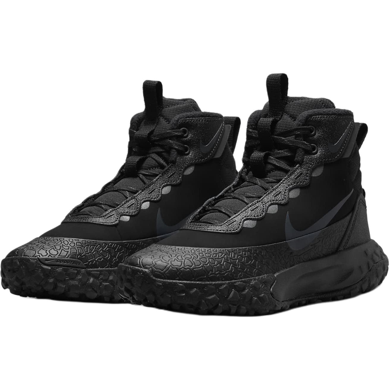 Nike Противоскользящие Устойчивые к Износу Детские Ботинки Подростковые Черные Серые - изображение 3