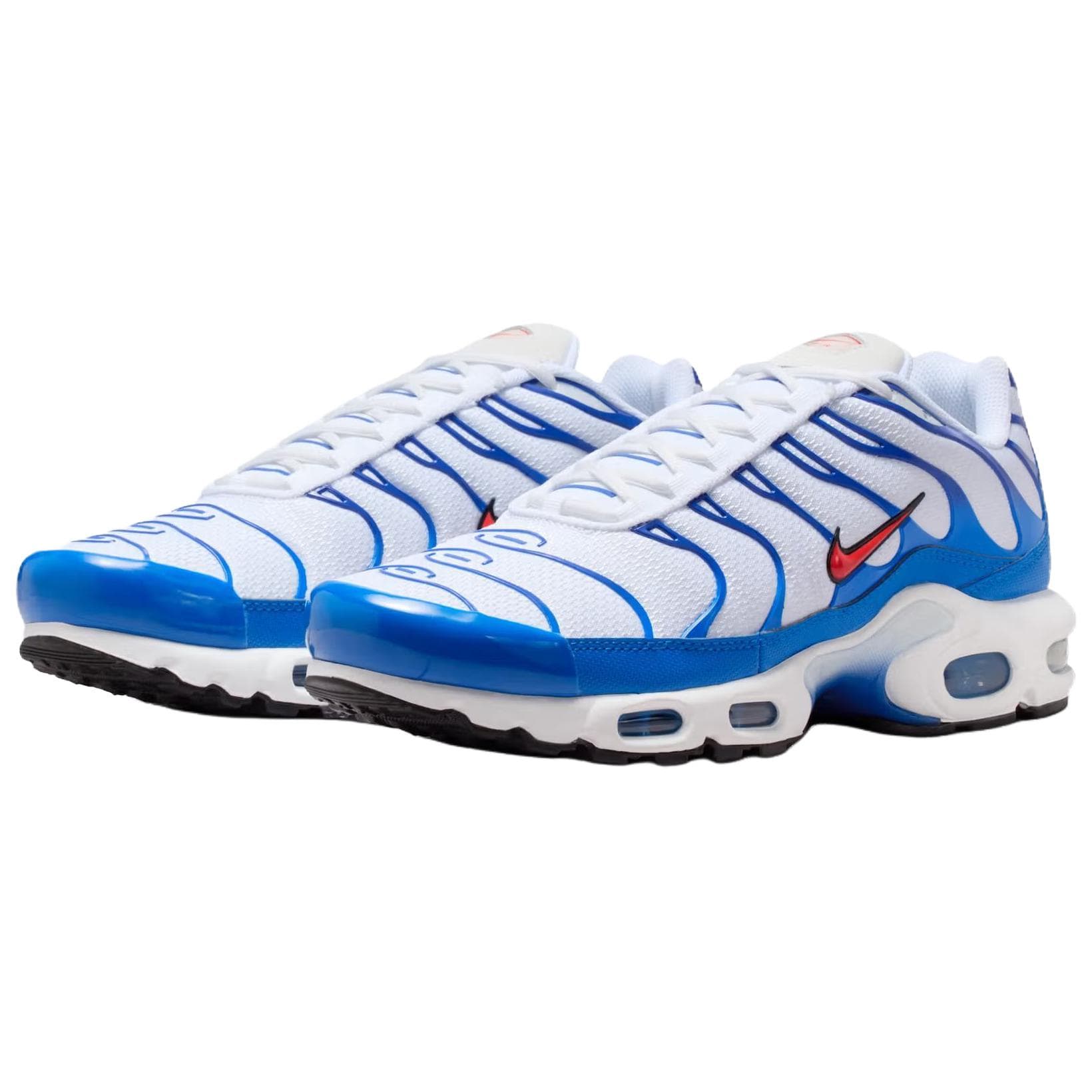 Кроссовки для бега Nike Air max Плюс Дышащий Low Топ Повседневные кроссовки для бега Унисекс Белый и синий цвет - изображение 3