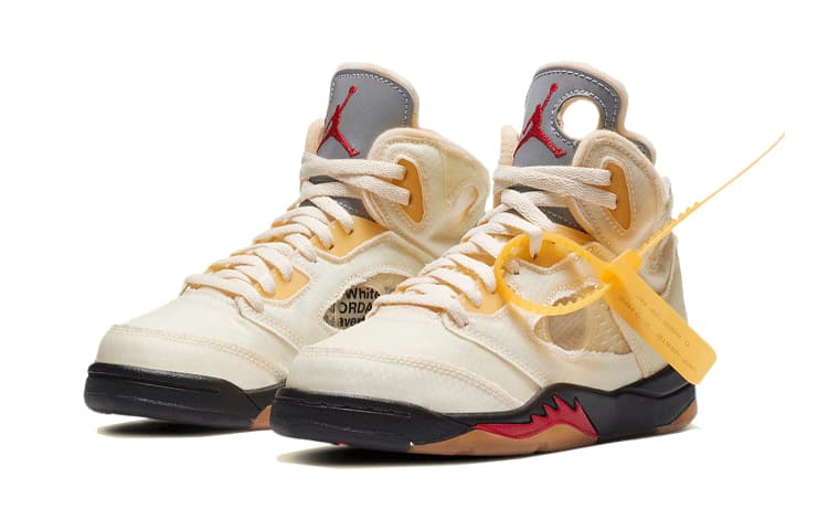 Кроссовки для баскетбола OFF-WHITE x Jordan Air Jordan 5 Sail SP - изображение 5