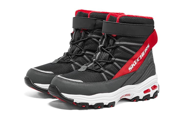 Кроссовки Skechers Универсальные Аbrasion-Resistant Высокие Детские Лифтайнер Обувь Черные Подростковые - изображение 3