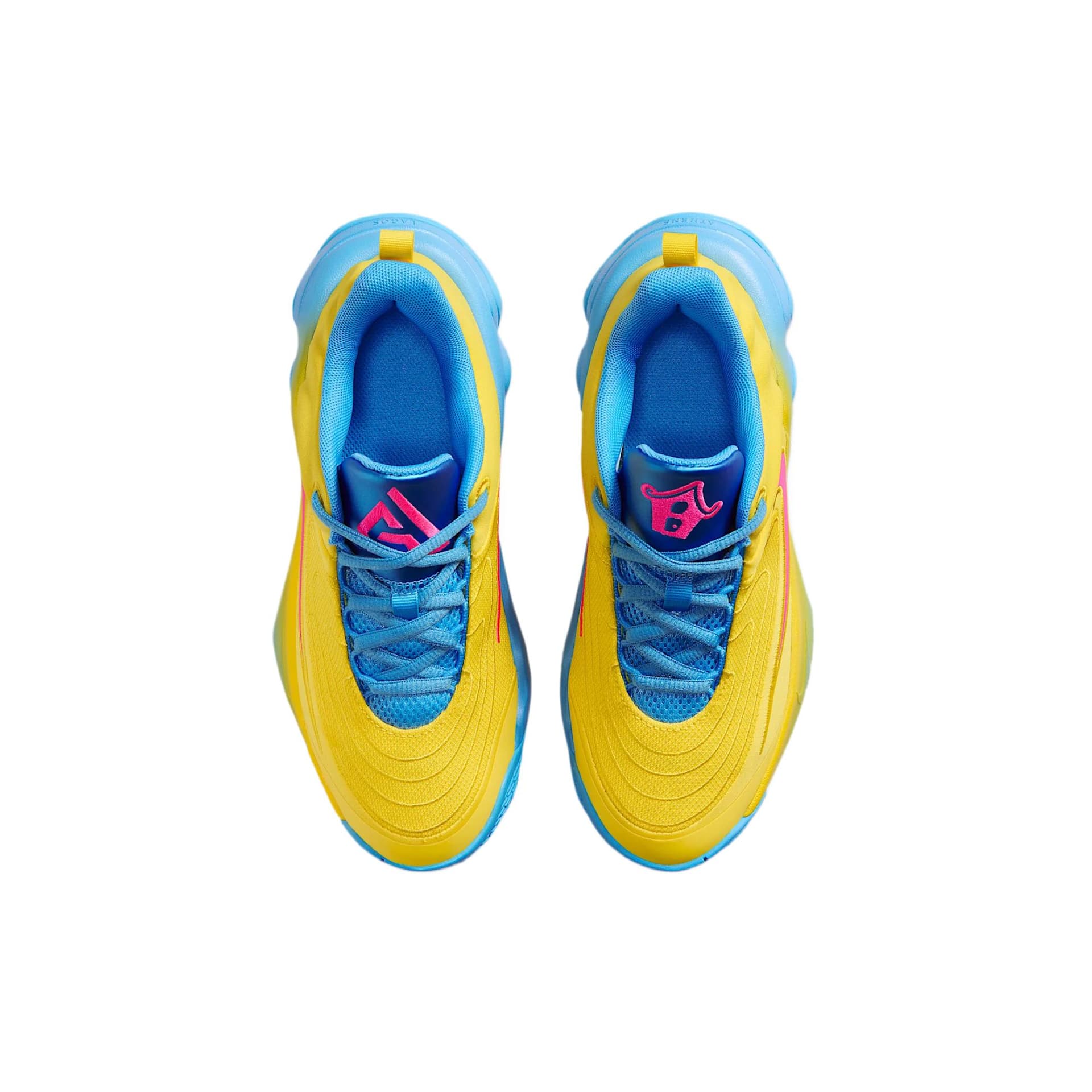 Кроссовки для баскетбола Nike Giannis Immortality 4 Ткань Низкие Детские Баскетбольные Кроссовки Желтый Розовый Синий Малыш - изображение 4