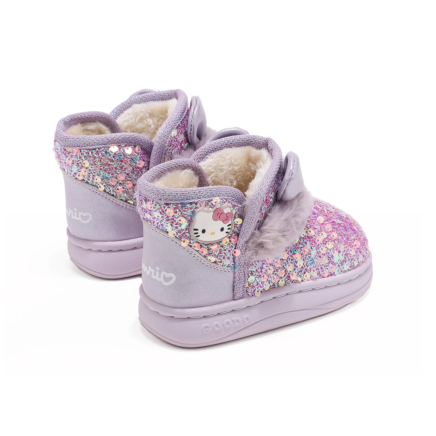 Sanrio x Hello Kitty Синтетическая кожа амортизация и легкость амортизация и легкость MID топ детские хлопковые ботинки - изображение 4