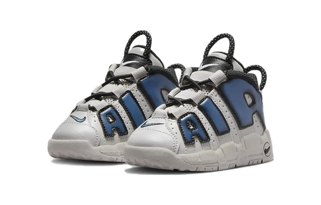 Кроссовки Nike Air More Uptempo Амортизация Износостойкие Высокие Кроссовки для Малышей Белый Синий Младенец и Малыш - изображение 3