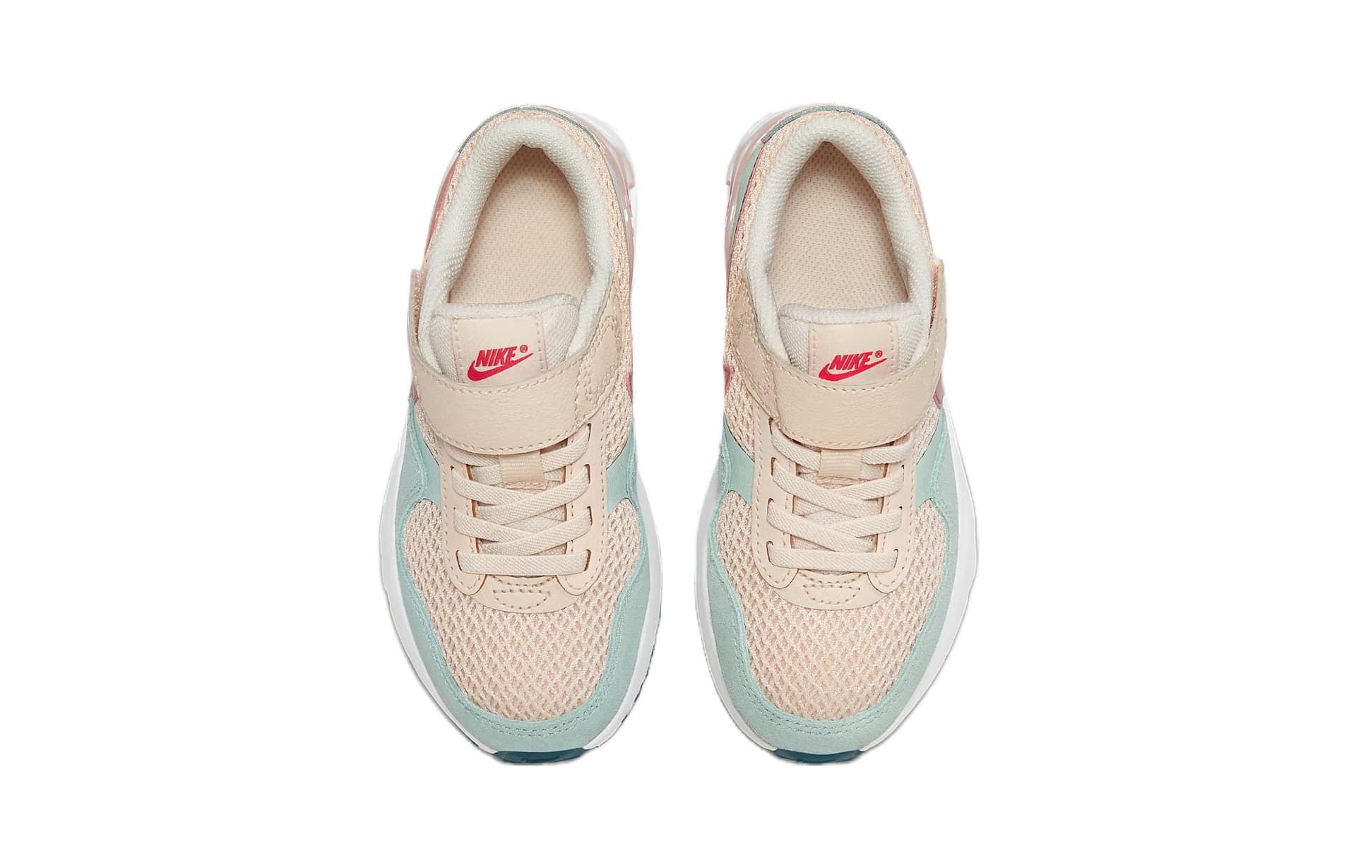 Кроссовки Nike Air Max SYSTM Аbrasion Resistant Низкие Кеды для Детей Lifestyle Розовые Зеленые для Возраста 3-7 Лет - изображение 4