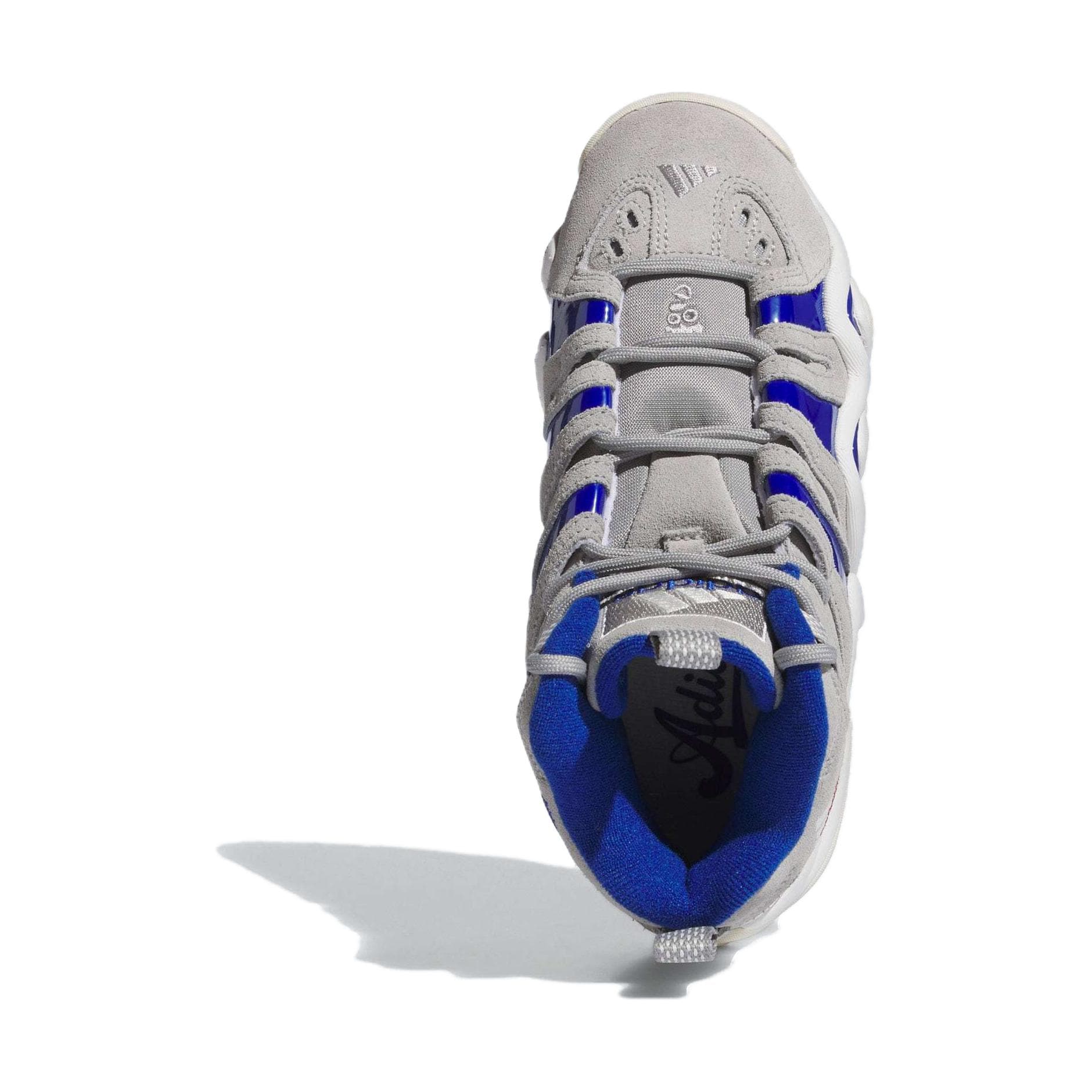 Кроссовки для баскетбола Adidas Crazy 8 Удобный MID Топ Детская Баскетбольная Обувь Серый Синий Малыш - изображение 4