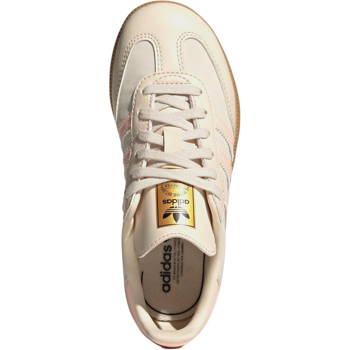 Кроссовки Adidas Originals Кожа Противоскользящий Устойчивый к истиранию Низкий Верх Детские Скейтбординги Бежевый Детский - изображение 5