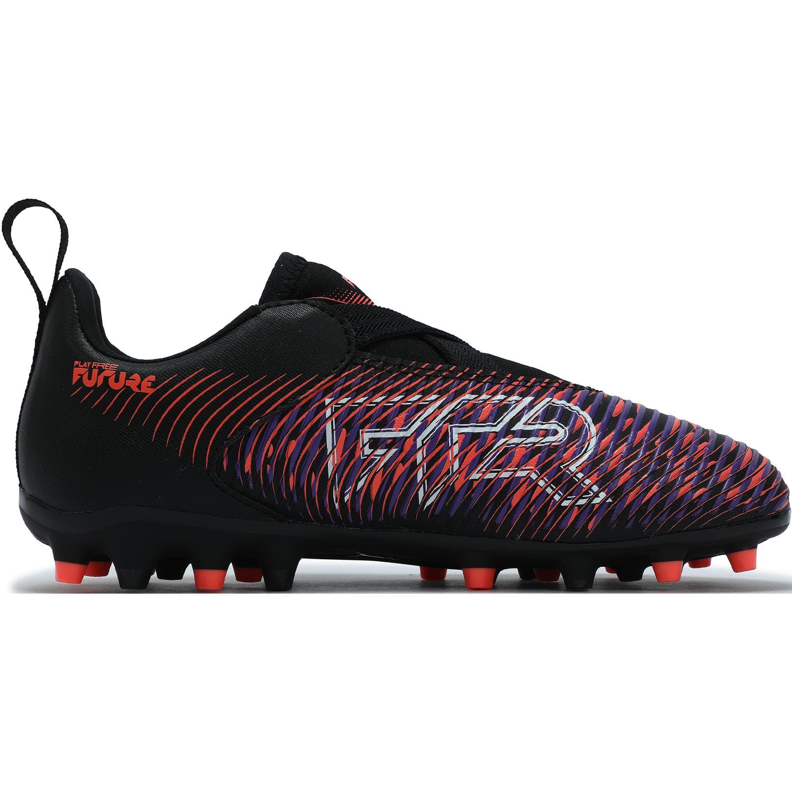 Бутсы PUMA FUTURE 8 Low Детская футбольная обувь Черный PUMA Белый Ярко-красный Детская - изображение 2