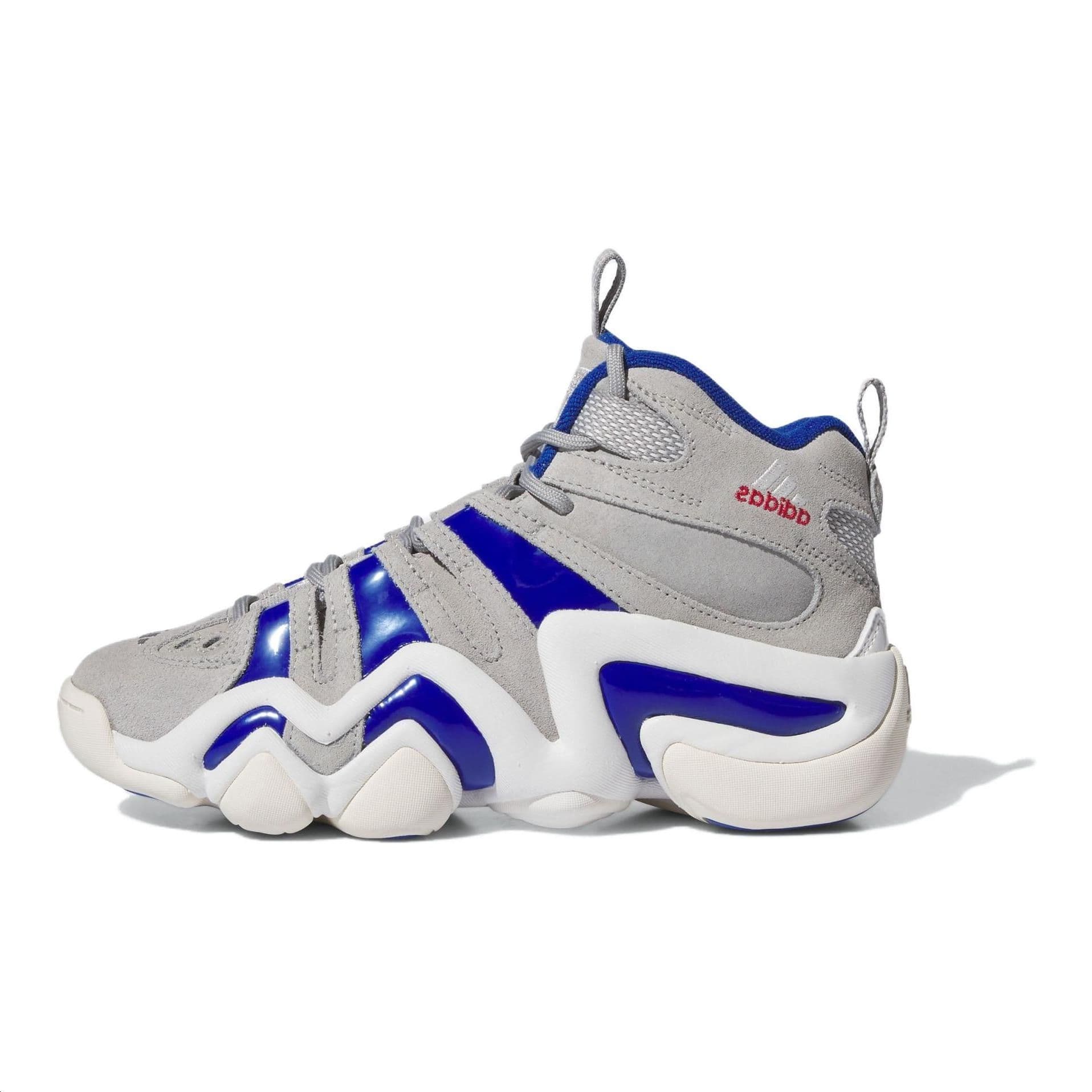 Кроссовки для баскетбола Adidas Crazy 8 Удобный MID Топ Детская Баскетбольная Обувь Серый Синий Малыш - изображение 6