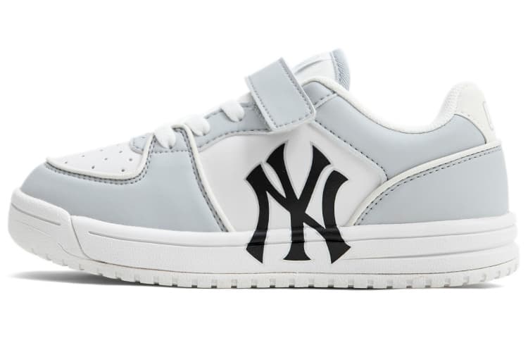 Кроссовки MLB Chunky Liner Кожа Противоскользящие Устойчивые к истиранию Низкие Кроссовки для скейтбординга Серые Детские - изображение 1