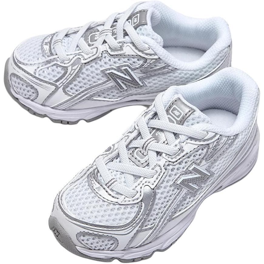 Кроссовки New Balance NB 740 Амортизация Устойчивость к истиранию Дышащие Низкие Кеды для Детей Лайфстайл Белый Серебряный - изображение 3