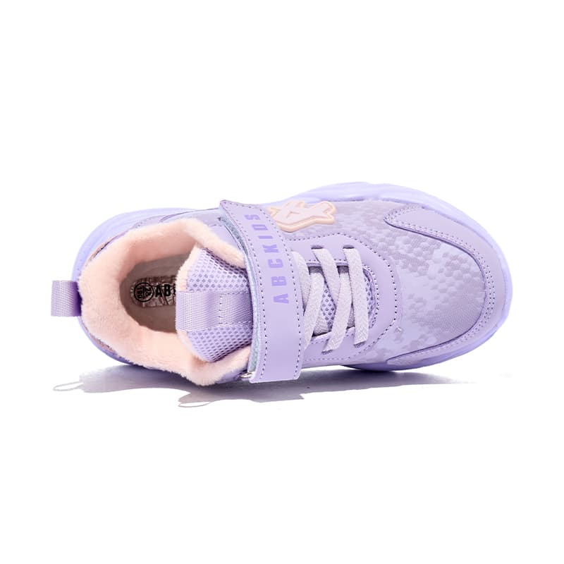 Кроссовки ABC KIDS Зимняя флисовая подкладка Minimalist Style Versatile Амортизация Износостойкий Теплоизоляционный - изображение 5