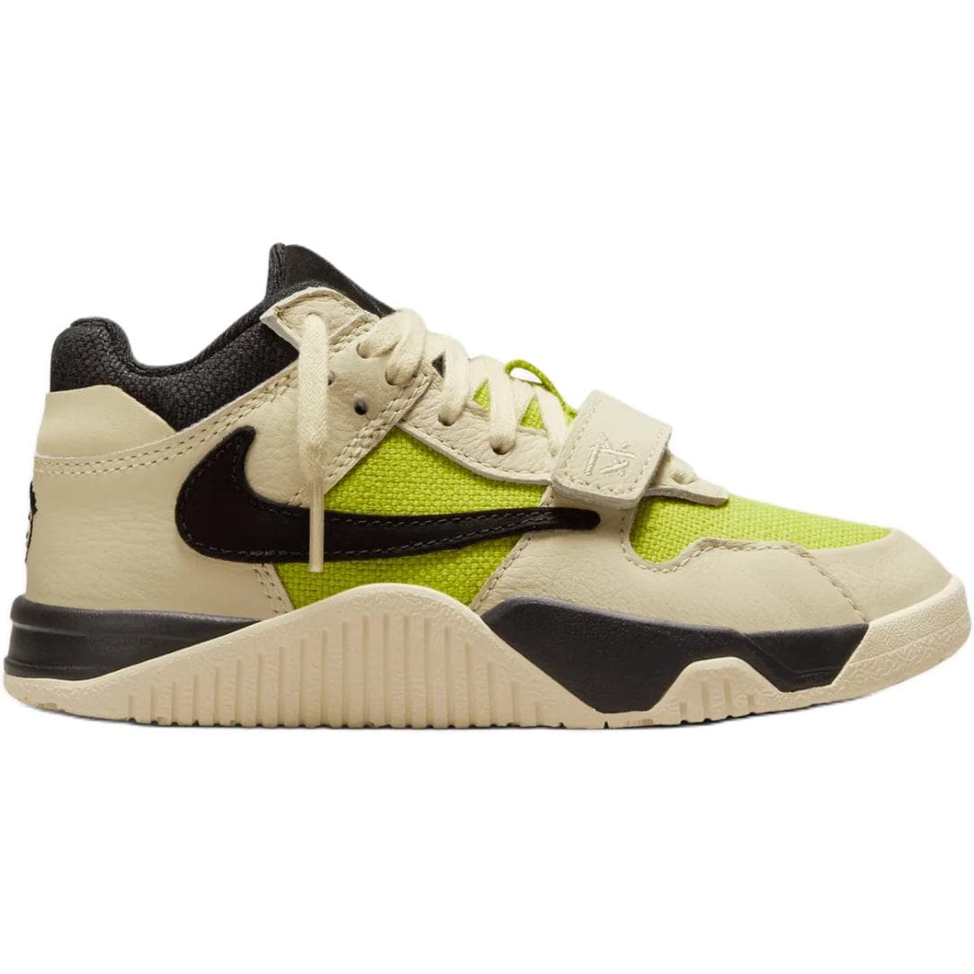 Кроссовки для баскетбола Jordan X Travis Scott Jumpman Jack TR противоскользящие MID детские баскетбольные кроссовки Бежевый Черный Желтый - изображение 2